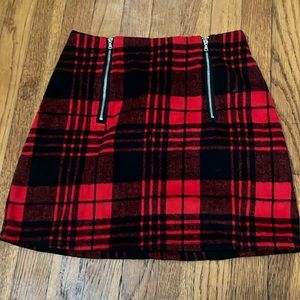 Flannel Plaid Skirt